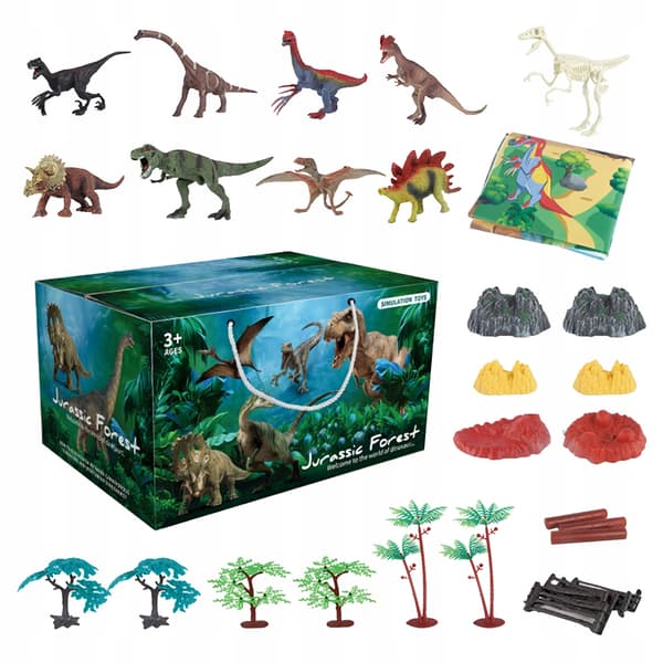 DINOSAUR FIGURES SET IN A SUITCASE – DINOSAUR EGGS – CREATIVE DINOSAURS