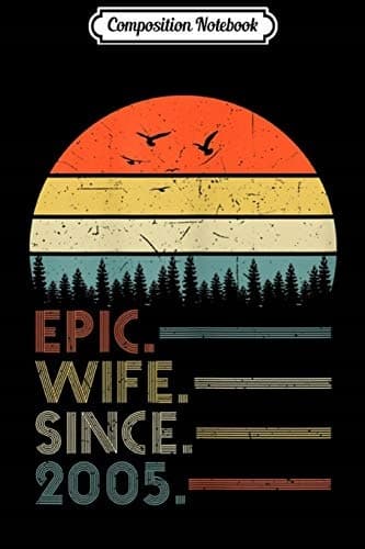 Composition Notebook: Women’s 2nd Wedding Anniversary Gift – Wife Since 2017 J