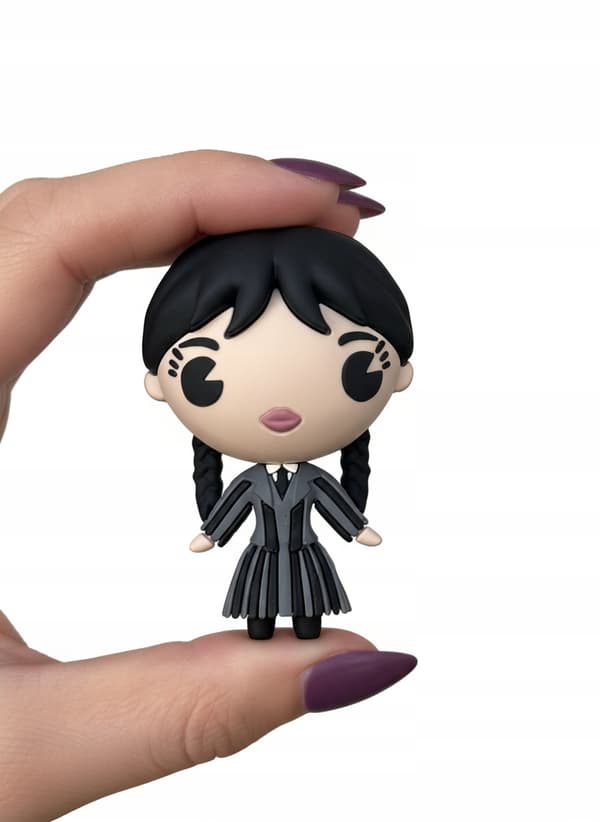 Wednesday – a figurine charm with a loop for attaching to a rucksack or keys