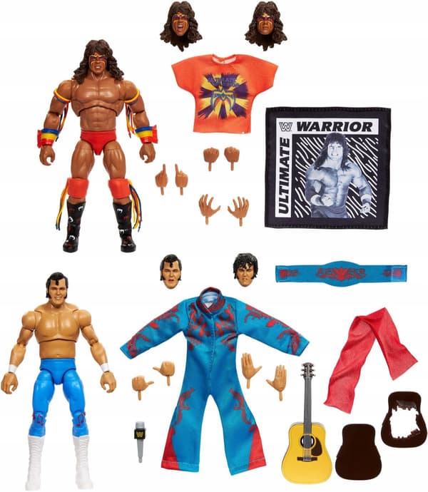 MATTEL WWE Ultimate Honky Tonk Man & Ultimate Warrior Figures