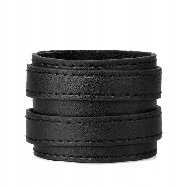 Men’s PU Leather Accessory with Double PU Leather, Black