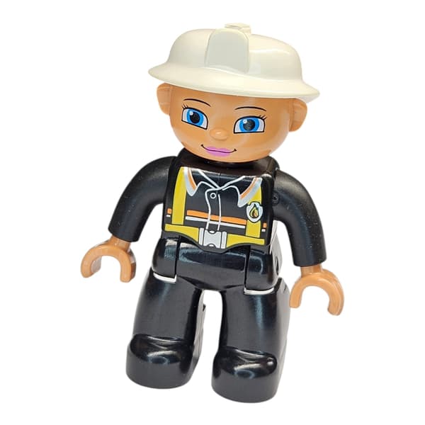 LS NEW LEGO DUPLO FIGURE: MUM, FIREFIGHTER, FIRE BRIGADE.