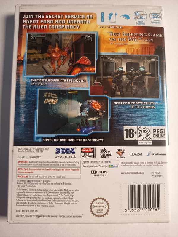 The Conduit for Nintendo Wii – boxed, English version, complete set