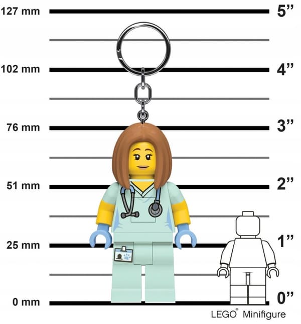 LEGO LED TORCH KEYRING: NURSE, DOCTOR + GIFT BAG