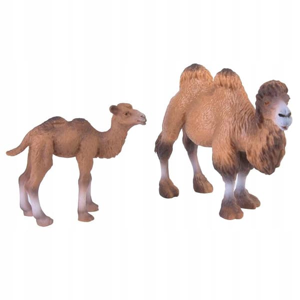 MINIATURE CAMEL FIGURINE – ANIMAL MODEL, SET OF 2