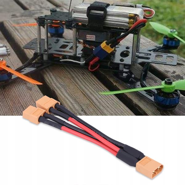 XT60 parallel battery connector adapter – 14 AWG cable for RC Lipo 1 PN