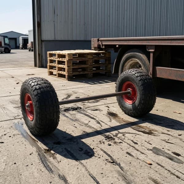 Rubber trolley on wheels