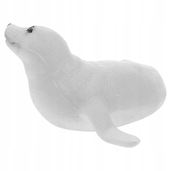 WHITE PLASTIC SEAL FIGURINE FOR DECORATION