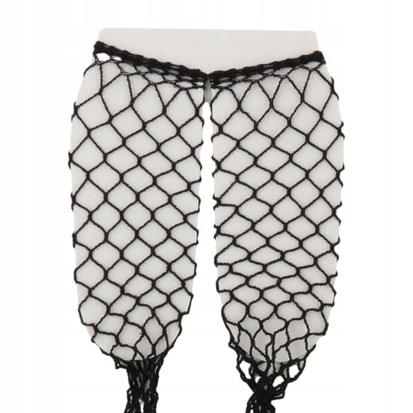 Miniature fishnet stocking, 1:6 scale. An accessory for doll leggings, black outfit