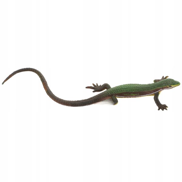 A brightly coloured lizard figurine for decoration and play
