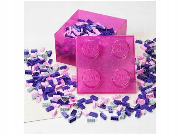 LEGO 40090801 Classic LEGO Brick 4 Container with Lid – Light Pink
