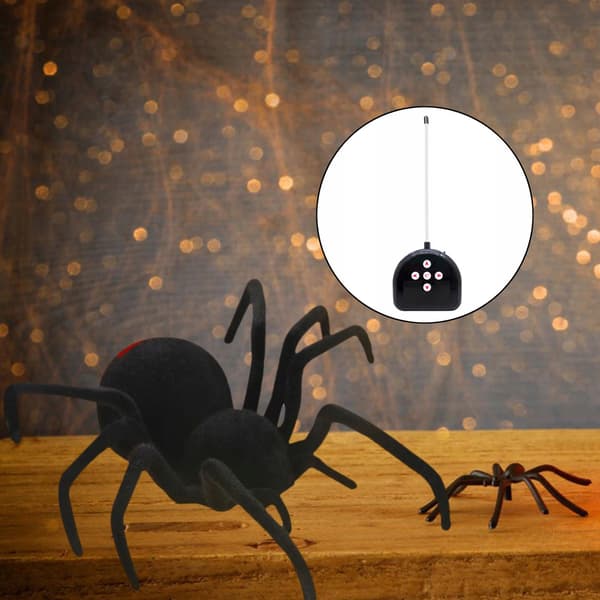 Remote control Scary, terrifying soft plush infrared spider Halloween gift D