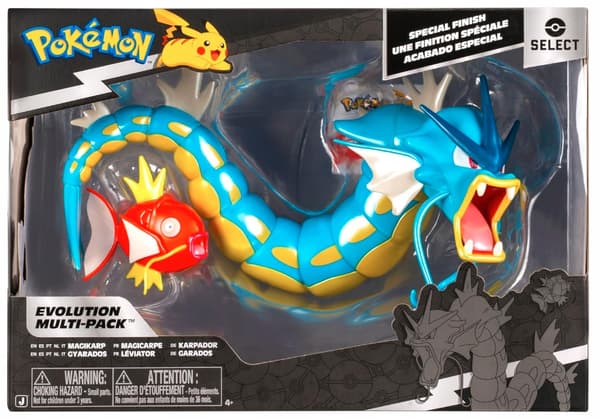 SET OF 2 POKÉMON SELECT EVOLUTION PACK FIGURES: MAGIKARP AND GYARADOS – GIFT SET