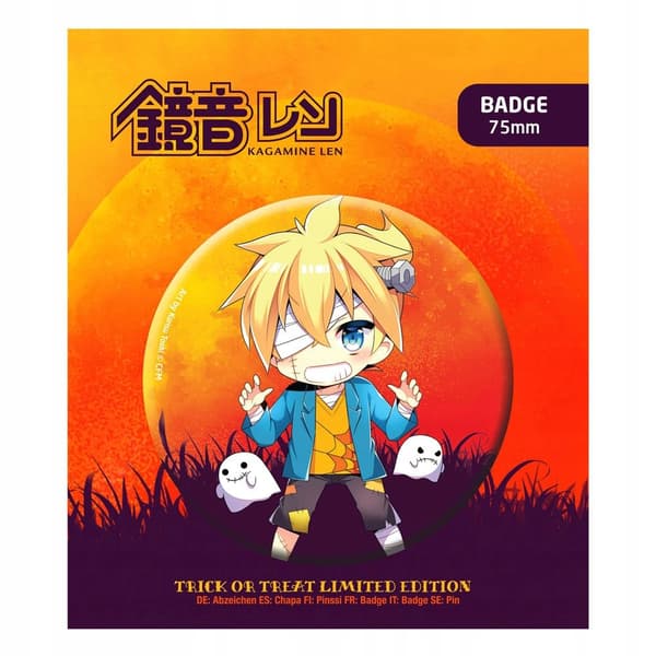 POPBuddies PIAPRO Characters: Kagamine Len Halloween Badge