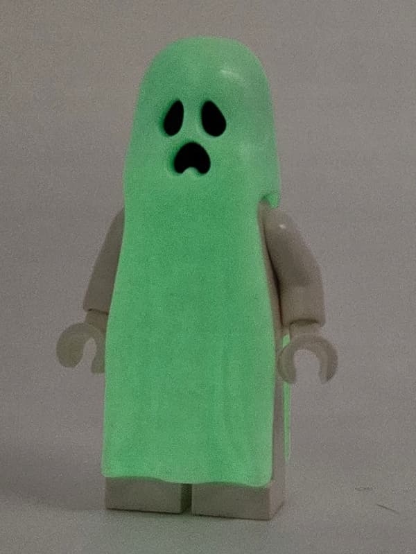 Lego Monster Fighters minifigure gen043 Ghost, fluorescent robe/