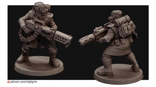 Desert Hawks Frontline Team x5 Red Pilgrim-miniatyr