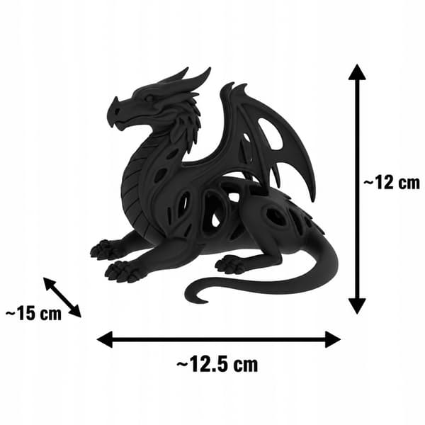GOTHIC DRAGON FIGURINE – DECORATIVE PIECE WITH OPENWORK WINGS – AVAILABLE IN MANY COLOURS