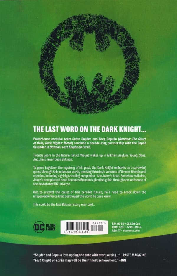 TD2: BATMAN: THE LAST KNIGHT ON EARTH SC