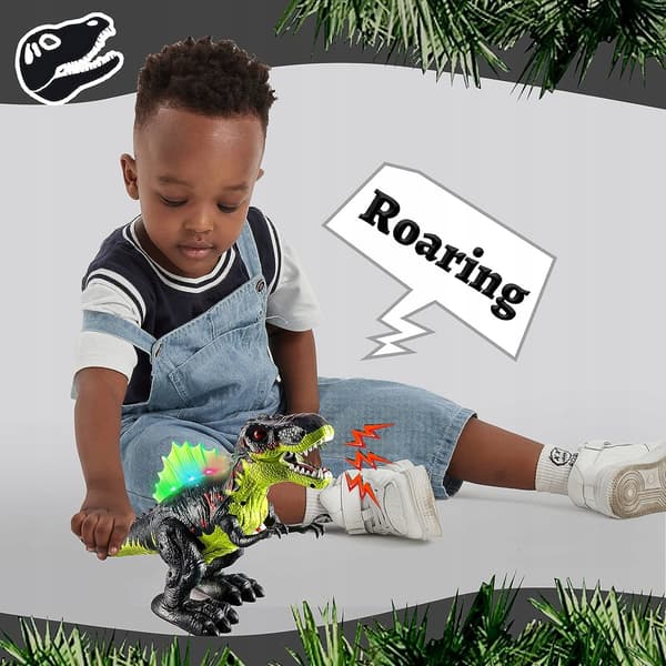 Interactive Robot Dinosaur: Walks, Breathes Smoke and Glows – A Toy for a Present