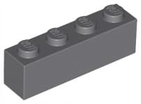 LEGO 1x4 Brick, Dark Grey DBG 4211103 3010 – 50 pieces