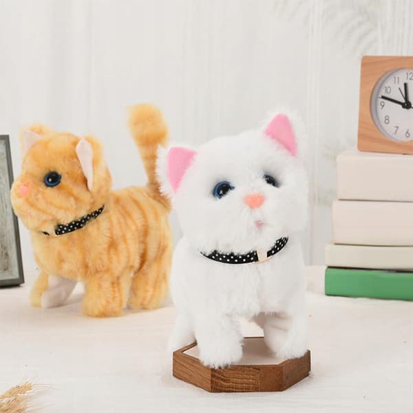 Soft electronic cat toy – Figures – Educational Simulation – battery-operated – yellow