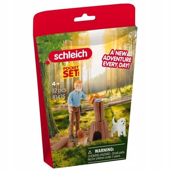 Schleich Forester with a petrol-powered chainsaw 81475