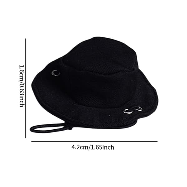 1/12 Mini cowboy hat – Model Doll Toy Props – Mini Western Hat – Mini Hat – Black