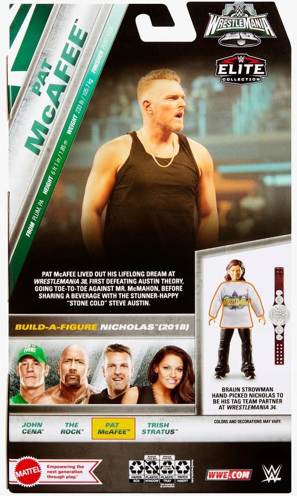 MATTEL WWE Elite WrestleMania Pat McAfee Figure