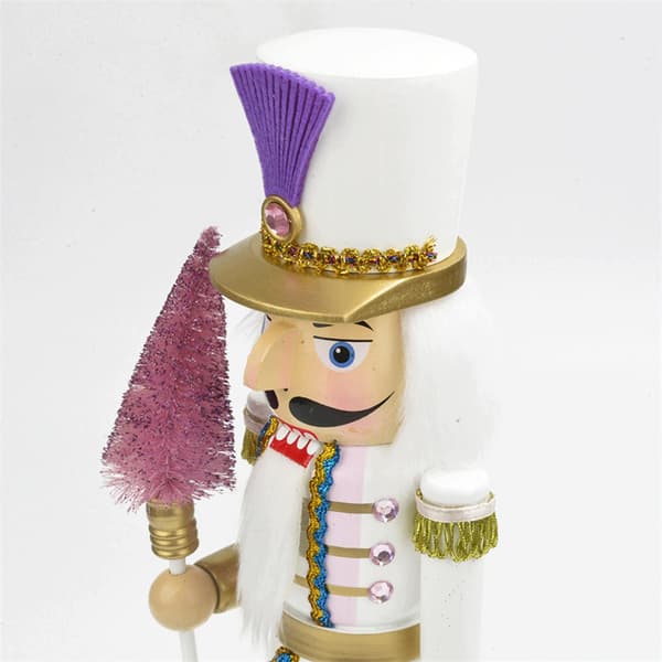 2 Christmas nutcracker decorations. Sturdy base. Hand-painted puppet.