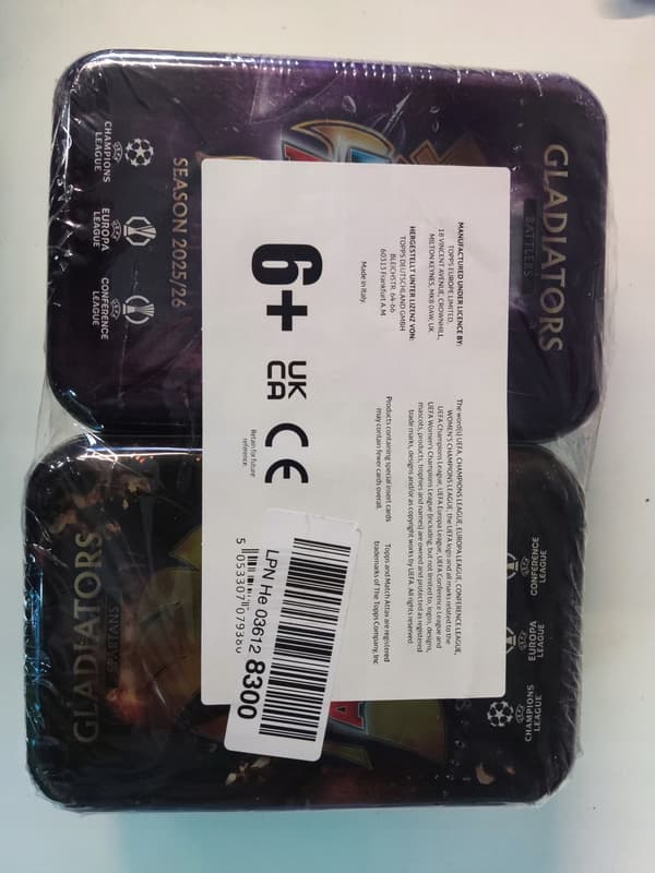Topps UCC Match Attax 2025/26 Mega Tin Bundle – 4 tins of Gladiators