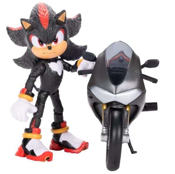 JAKKS PACIFIC Shadow Sonic 3 15cm Figure with Shadow-Mobile – Black Acoustic