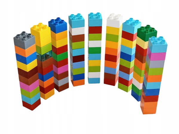 Lego Duplo 2x2 bricks, 3437, assorted colours, 90 pieces