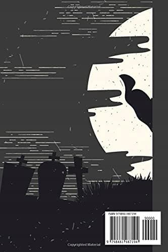 Notebook: Halloween-themed cemetery notebook/journal with blank pages