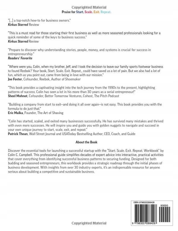 Campbell, Colin C. Start. Scale. Exit. Repeat. Official Workbook: Serial En