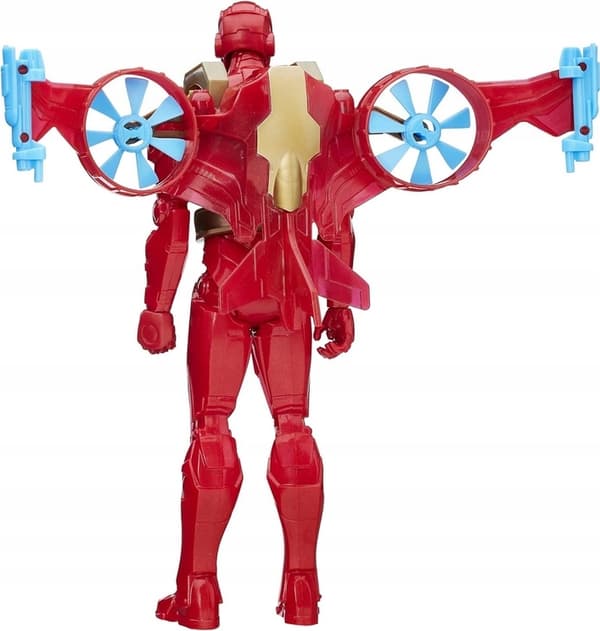 Iron Man 30.5 cm action figure from the Marvel Titan Hero range, with a HASBRO HOVER PACK