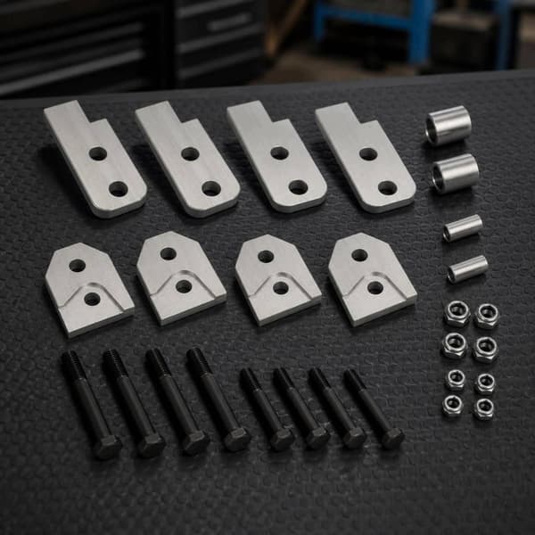 Enhanced handling. Increased ATV height | Machined mounting plates, black