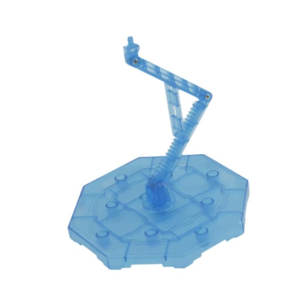Action figure stand: Height- and angle-adjustable display mount for 1/100 Blue