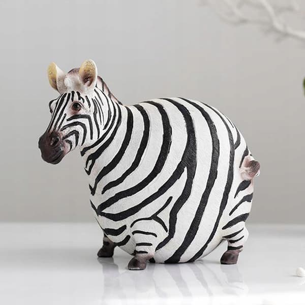 A lovely handmade zebra figurine, a resin zebra