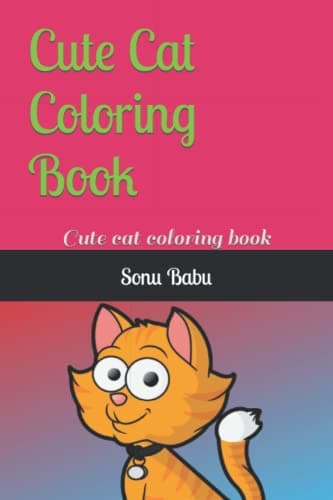 Cute Cat Colouring Book: Cute cat colouring book