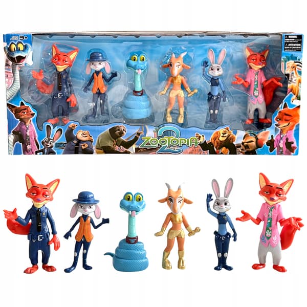 Zootopia Figurine Set – Large Zootopia Figurines, 6 pieces