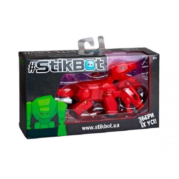Stikbot Mega 3-Headed Red Dragon Figurine with Suction Cups