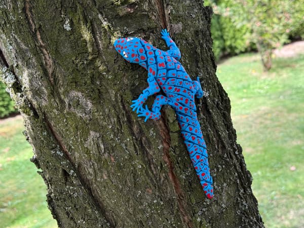 Tokaj Gecko, Toke 3D – a segmented, flexible figurine, terrarium decoration