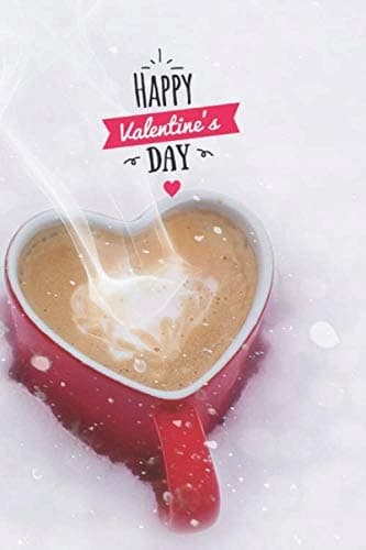 coffee Valentine’s Day notebook journal 6×9, 110 pages, lined notebook, best gift