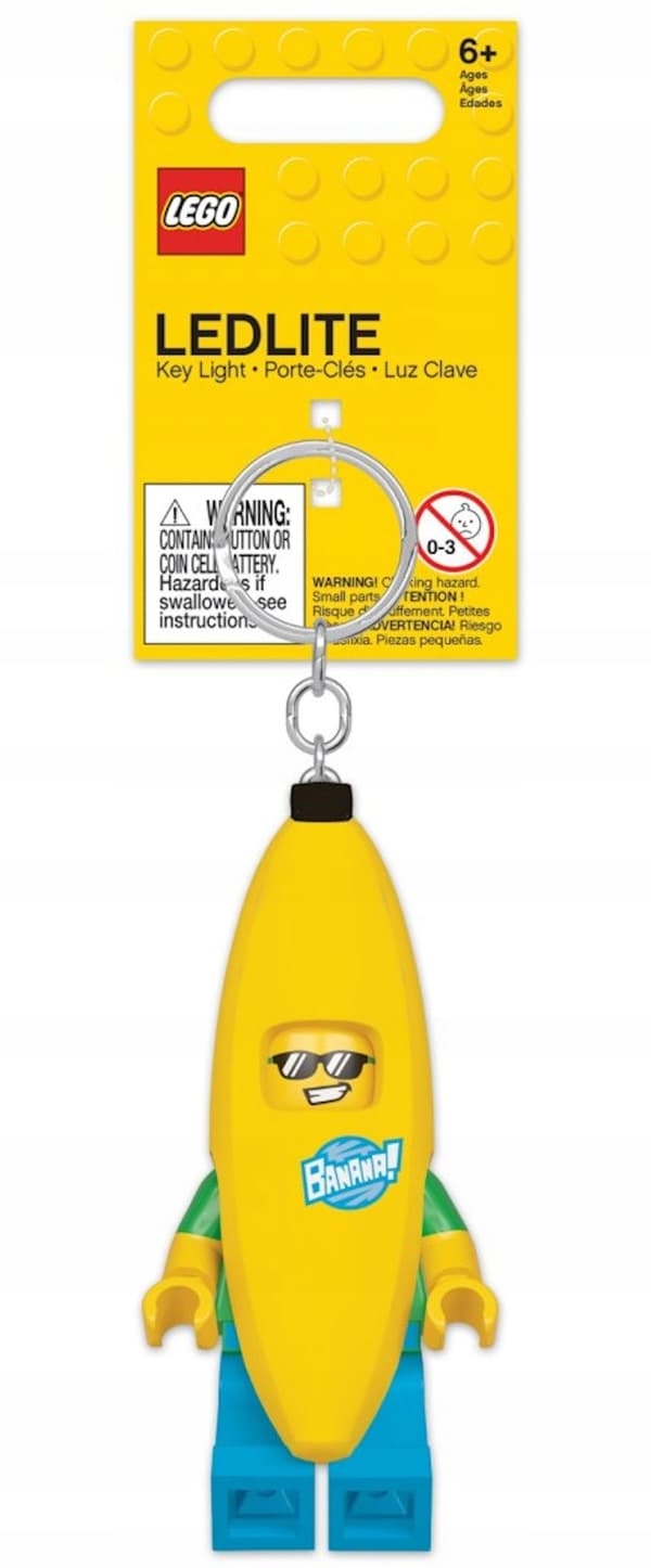 LEGO LED FLASHLIGHT KEYRING – BANANA KEYRING + GIFT BAG