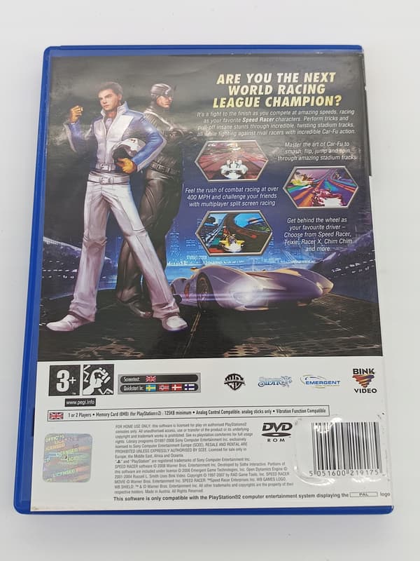 SPEED RACER PlayStation 2 (PS2) boxed version