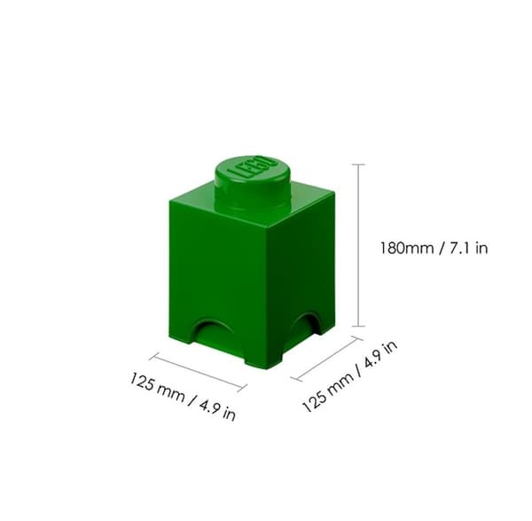 LEGO Storage Brick 1, green, 40011734 LEGO