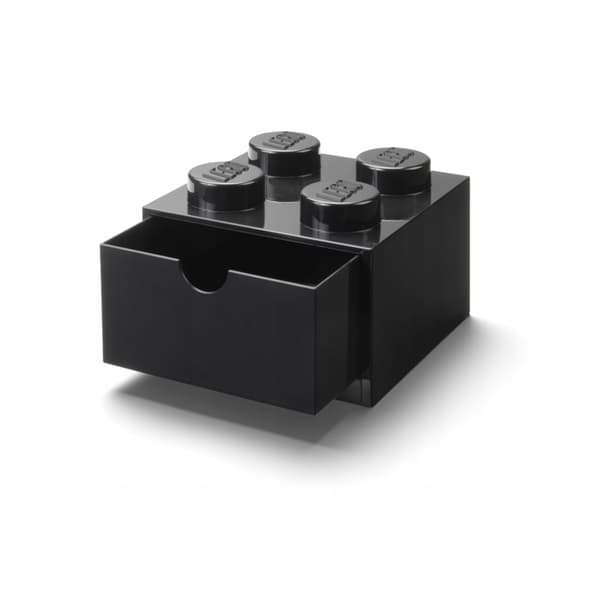 LEGO DESK STORAGE UNIT WITH DRAWER, 4 BLACK BRICKS 40201733