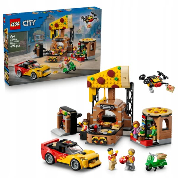 LEGO City 60496 Pizza Delivery with Vehicles
