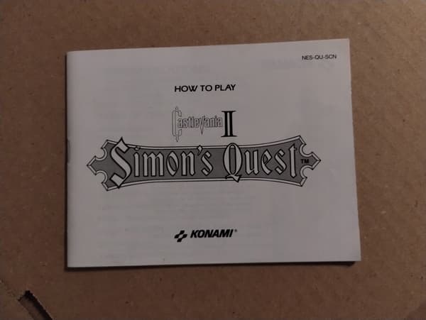 Castlevania II: Simon’s Quest – Nintendo NES Manual