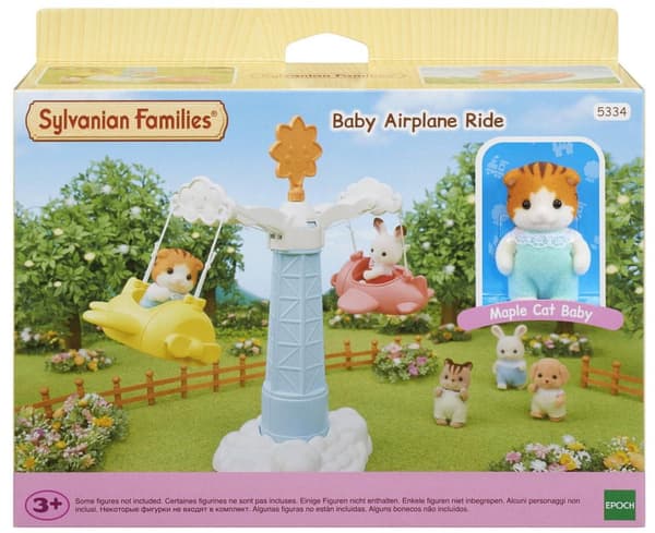Sylvanian Preschool Carousel + Playground Kitten Figure 5334